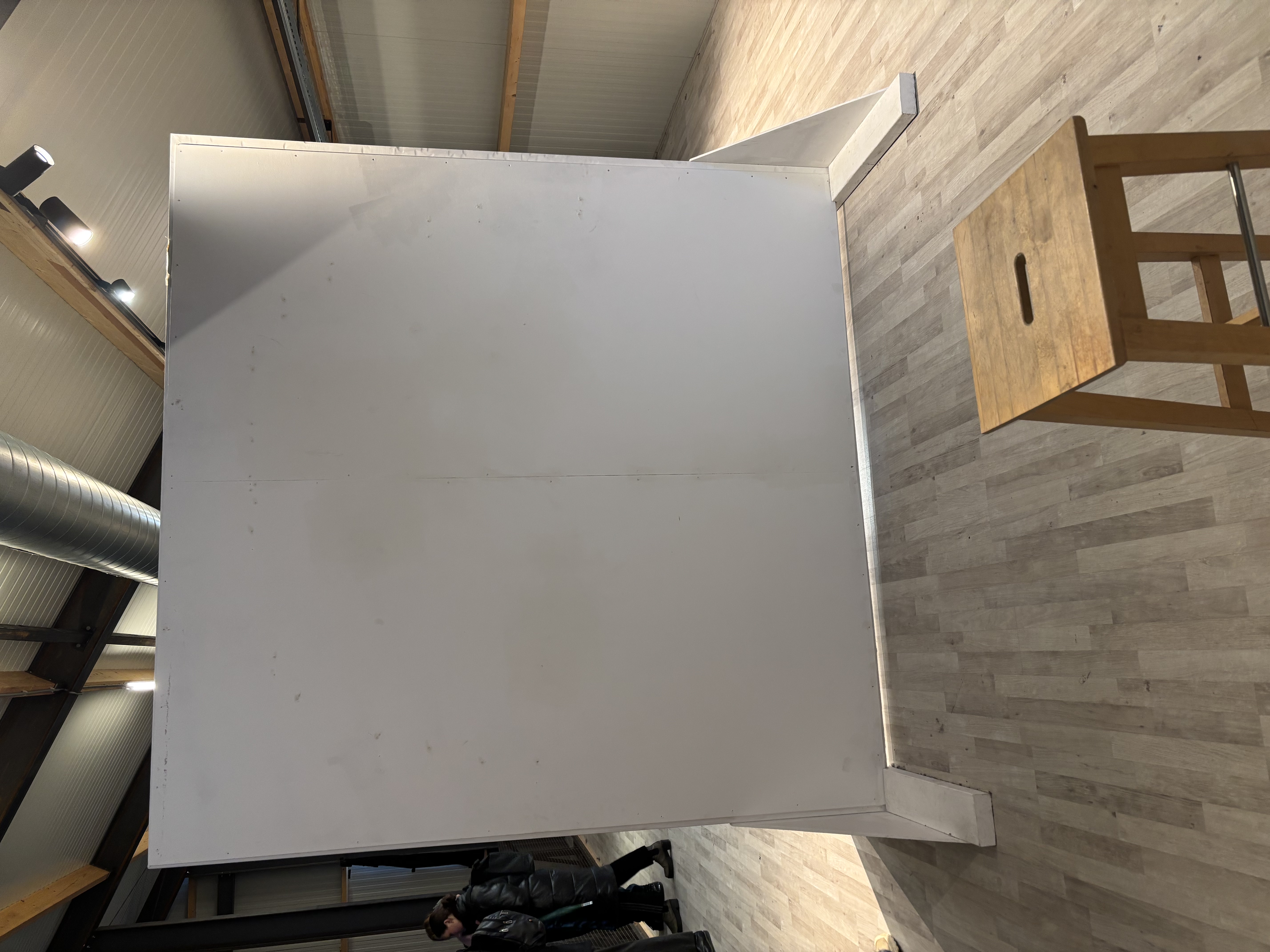 The white background on which I projected later on